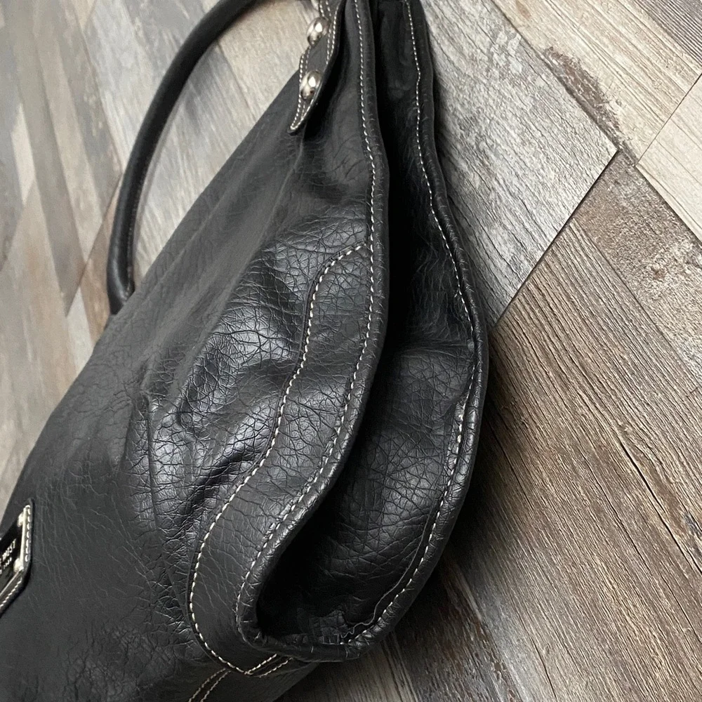 Nine West Black Shoulder Bag with Metallic Details